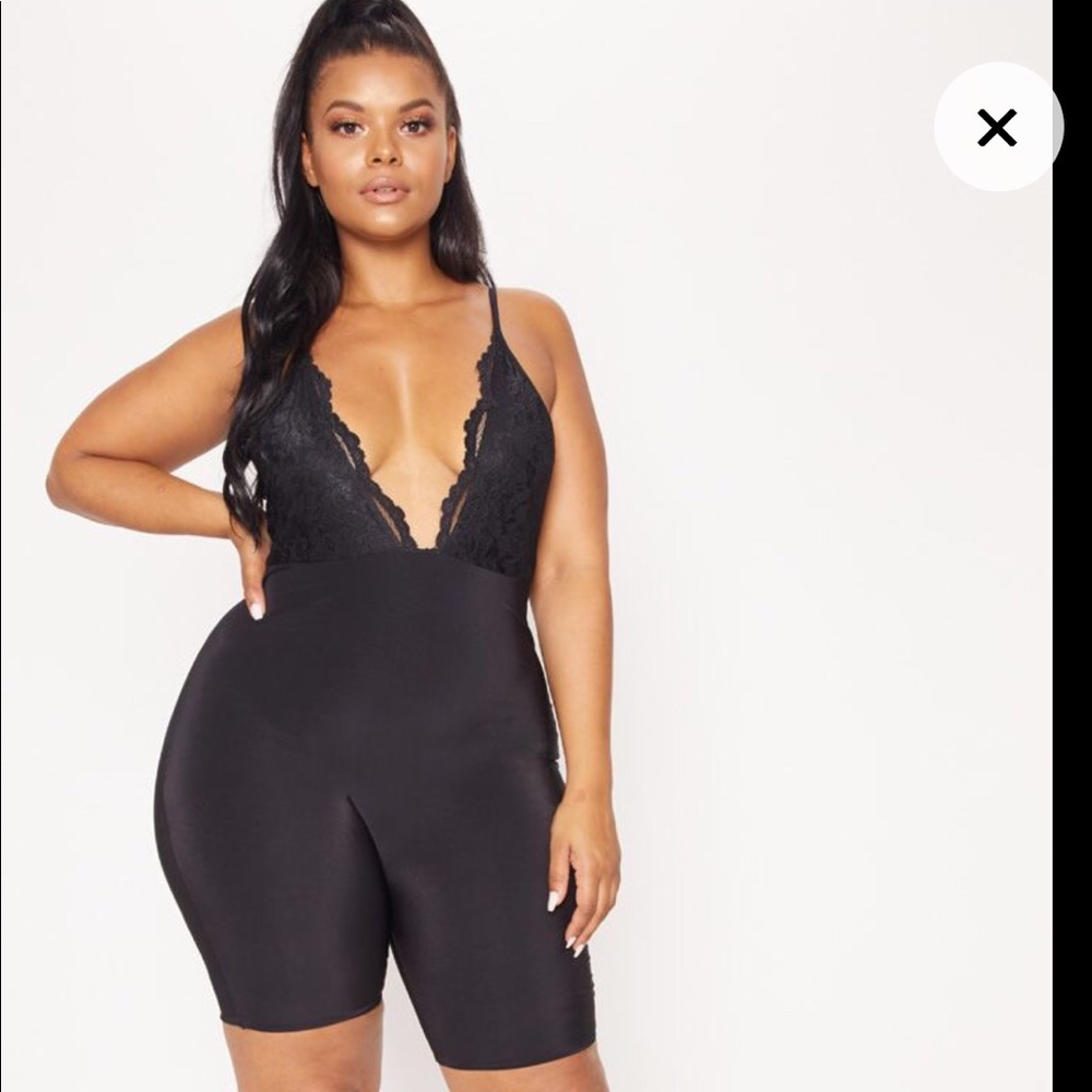 Black lace romper